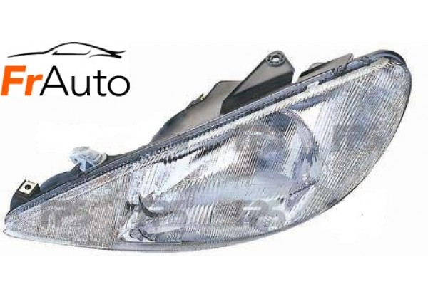 Фара передня  Peugeot 206, рифлене скло